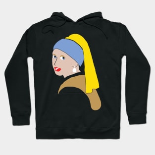 Girl with a Pearl Earring Minimized Hoodie